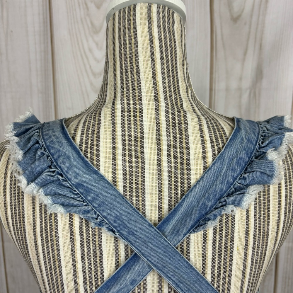 Cupcakes and Cashmere Ladonna Washed Denim Button Up Dress Chambray Size 8 - Picture 5 of 11